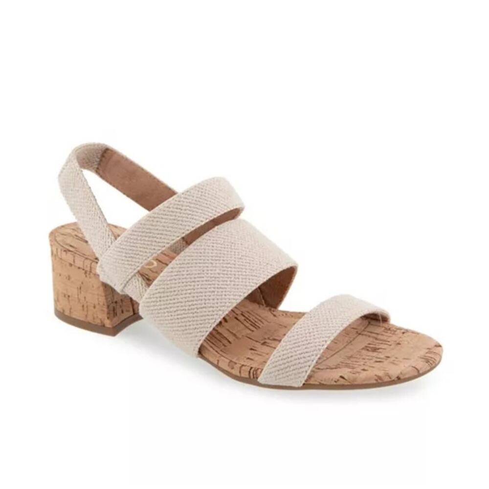 Aerosoles Chara Cream Cork Wedge Sandals Womens 10 NWT